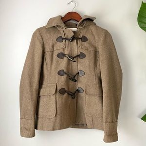 Knot Clasp Tan and Brown Women’s Jacket Size XS